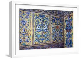 Glazed Tile, Seville, Andalusia, Spain-null-Framed Giclee Print