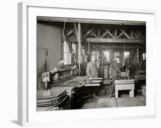 Glazier Stove Company, Machine Room, Chelsea, Mich.-null-Framed Photo