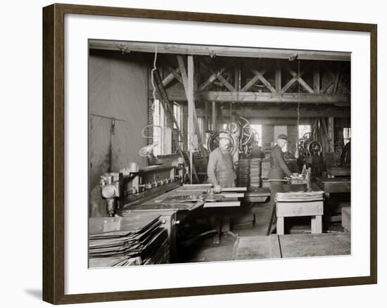 Glazier Stove Company, Machine Room, Chelsea, Mich.-null-Framed Photo