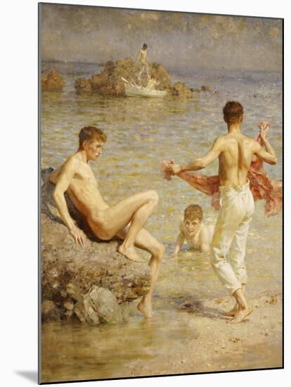 Gleaming Waters, 1910-Henry Scott Tuke-Mounted Giclee Print