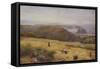 Gleaners: Coast of Somerset-John William North-Framed Stretched Canvas