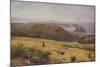 Gleaners: Coast of Somerset-John William North-Mounted Giclee Print