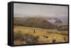 Gleaners: Coast of Somerset-John William North-Framed Stretched Canvas