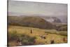 Gleaners: Coast of Somerset-John William North-Stretched Canvas