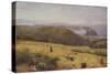 Gleaners: Coast of Somerset-John William North-Stretched Canvas