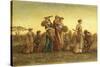Gleaners Going Home watercolor on board-Kate Greenaway-Stretched Canvas
