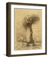 Gleaning Woman-Jean-François Millet-Framed Collectable Print