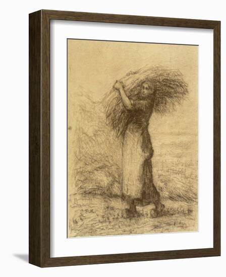 Gleaning Woman-Jean-François Millet-Framed Collectable Print