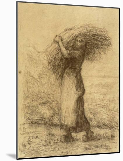 Gleaning Woman-Jean-François Millet-Mounted Collectable Print