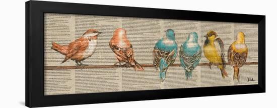 Gleeful Newsprint I-Patricia Pinto-Framed Art Print