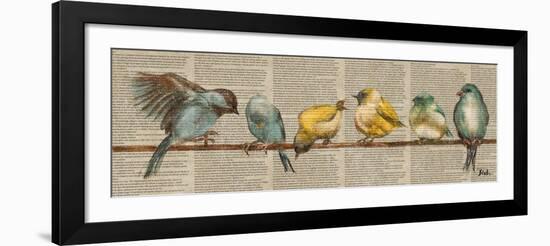 Gleeful Newsprint II-Patricia Pinto-Framed Art Print