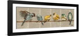 Gleeful Newsprint II-Patricia Pinto-Framed Art Print