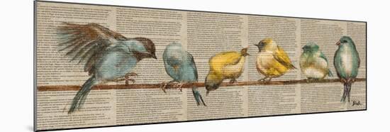 Gleeful Newsprint II-Patricia Pinto-Mounted Art Print