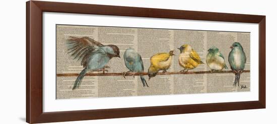 Gleeful Newsprint II-Patricia Pinto-Framed Art Print