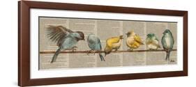 Gleeful Newsprint II-Patricia Pinto-Framed Art Print