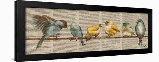 Gleeful Newsprint II-Patricia Pinto-Framed Art Print