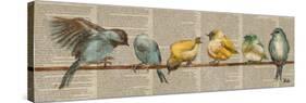 Gleeful Newsprint II-Patricia Pinto-Stretched Canvas