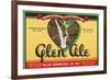 Glen Ale Label - Watkins Glen, New York-Lantern Press-Framed Art Print