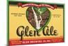 Glen Ale Label - Watkins Glen, New York-Lantern Press-Mounted Art Print