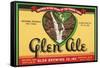 Glen Ale Label - Watkins Glen, New York-Lantern Press-Framed Stretched Canvas