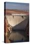 Glen Canyon Dam across Colorado River Arizona-David Wall-Stretched Canvas