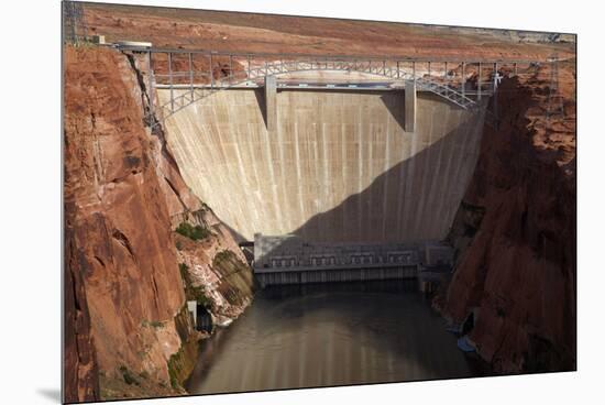 Glen Canyon Dam across Colorado River Arizona-David Wall-Mounted Premium Photographic Print