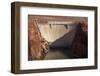 Glen Canyon Dam across Colorado River Arizona-David Wall-Framed Photographic Print