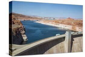 Glen Canyon Dam on the Colorado River in Northern Arizona with Lake Powell in the Background-Michael Runkel-Stretched Canvas