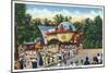 Glen Echo, Maryland - Crowds in Line at Glen Echo Park Gates-Lantern Press-Mounted Art Print