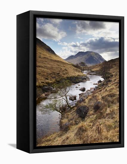 Glen Etive, Near Glen Coe (Glencoe), Highland Region, Scotland, United Kingdom, Europe-Patrick Dieudonne-Framed Stretched Canvas