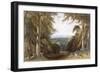 Glen in Windsor Park Near Bishops Gate, from 'Views of Windsor, Eton and Virginia Water', C.1827-30-William Daniell-Framed Giclee Print