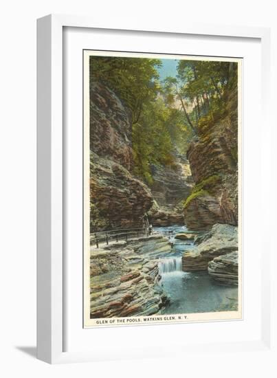 Glen of the Pools, Watkins Glen, New York-null-Framed Art Print