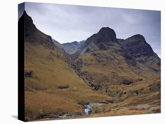 Glencoe Pass, Site of the Massacre of Glencoe, Highland Region, Scotland, UK-Patrick Dieudonne-Stretched Canvas
