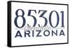 Glendale, Arizona - 85301 Zip Code (Blue)-Lantern Press-Framed Stretched Canvas