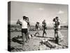 Glendale Junior College Students Dancing to Music From a Portable Radio on Balboa Beach-Peter Stackpole-Stretched Canvas