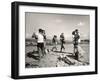 Glendale Junior College Students Dancing to Music From a Portable Radio on Balboa Beach-Peter Stackpole-Framed Photographic Print