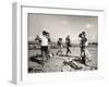 Glendale Junior College Students Dancing to Music From a Portable Radio on Balboa Beach-Peter Stackpole-Framed Photographic Print