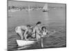 Glendale Students Boating at the Beach-Peter Stackpole-Mounted Photographic Print