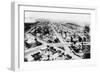 Glendive, Montana - Aerial of Residence District-Lantern Press-Framed Art Print