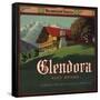 Glendora Alps Brand - Glendora, California - Citrus Crate Label-Lantern Press-Framed Stretched Canvas