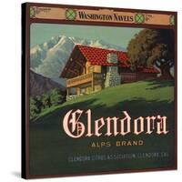 Glendora Alps Brand - Glendora, California - Citrus Crate Label-Lantern Press-Stretched Canvas