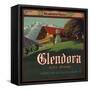 Glendora Alps Brand - Glendora, California - Citrus Crate Label-Lantern Press-Framed Stretched Canvas