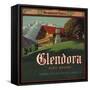 Glendora Alps Brand - Glendora, California - Citrus Crate Label-Lantern Press-Framed Stretched Canvas