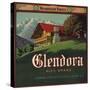 Glendora Alps Brand - Glendora, California - Citrus Crate Label-Lantern Press-Stretched Canvas