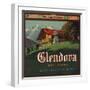 Glendora Alps Brand - Glendora, California - Citrus Crate Label-Lantern Press-Framed Art Print