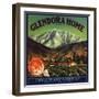 Glendora Home Brand - Glendora, California - Citrus Crate Label-Lantern Press-Framed Art Print