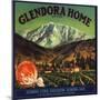 Glendora Home Brand - Glendora, California - Citrus Crate Label-Lantern Press-Mounted Art Print