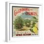 Glendora Oranges Brand - Azusa, California - Citrus Crate Label-Lantern Press-Framed Art Print