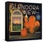 Glendora View Brand - Glendora, California - Citrus Crate Label-Lantern Press-Framed Stretched Canvas