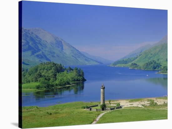 Glenfinnan Monument and Loch Shiel, Highlands Region, Scotland, UK, Europe-Kathy Collins-Stretched Canvas